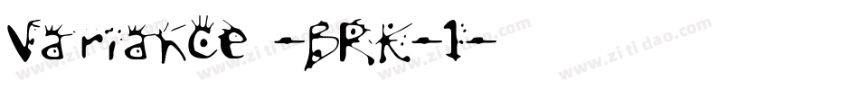 Variance -BRK-1字体转换